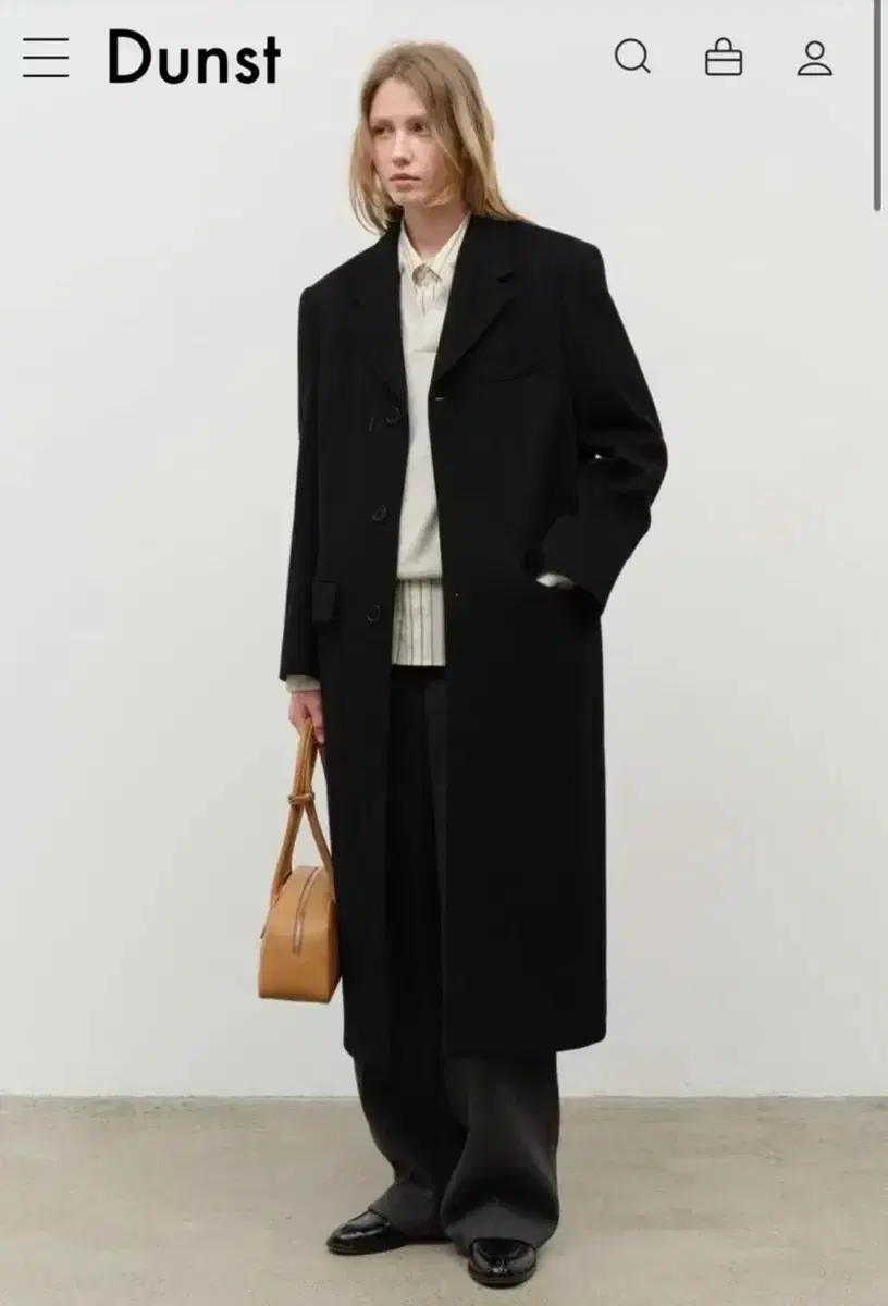 던스트 UNISEX 2-WAY 3 BUTTON CASHMERE COAT